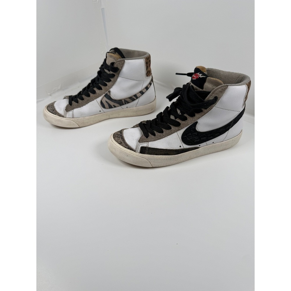 Nike Sneaker Mens 7 White Blazer Mid 77 SE Animal Print DZ4840-100 High Top